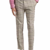 Paisley & Gray Slim Fit Suit Separates Pants, Olive & Yellow Check