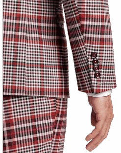 Paisley & Gray Slim Fit Suit Separates Coat, Pink Plaid -Quality Clothing Store MW40 3XMF 60 PAISLEY GRAY PINK PLAID ALT2