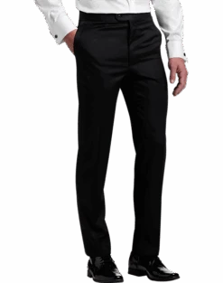 Joseph Abboud Black Label Modern Fit Suit Separates Tuxedo Pants, Black