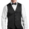 Joseph Abboud Black Label Modern Fit Suit Separates Tuxedo Vest, Black