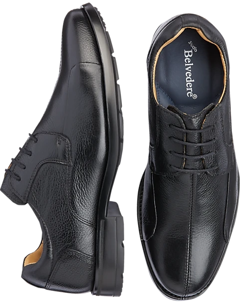 Belvedere Coronado Bike Toe Lace-Up Dress Shoes, Black 1 Belvedere Coronado Bike Toe Lace-Up Dress Shoes, Black