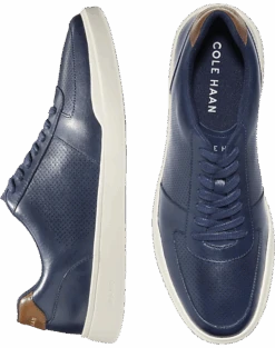 Cole Haan Grand Crosscourt Leather Sneakers, Navy