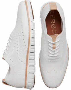 Cole Haan Zerogrand Stitchlite Knit Oxfords, White