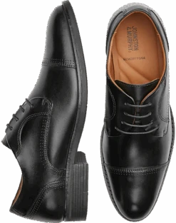 Johnston & Murphy Hawthorn Cap Toe Oxfords, Black