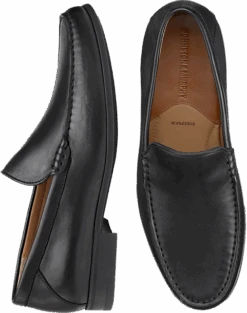 Johnston & Murphy Hawkins Venetian Slip-On Loafers, Black