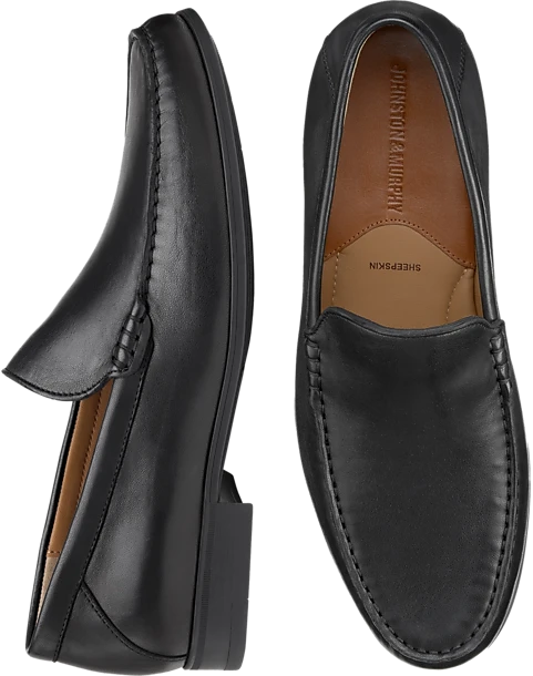 Johnston & Murphy Hawkins Venetian Slip-On Loafers, Black 1 Johnston & Murphy Hawkins Venetian Slip-On Loafers, Black