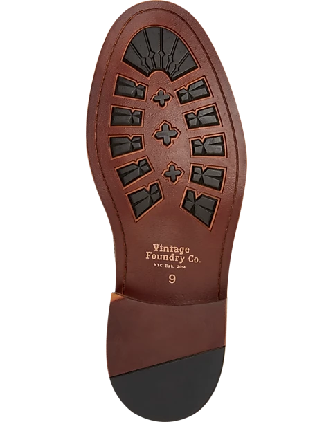 Vintage Foundry Long Wingtip Oxfords, Tan - Image 2