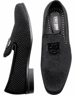 Stacy Adams Swagger Studded Ornament Formal Loafers, Black