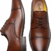 Florsheim Midtown Cap Toe Lace Up Oxfords, Cognac