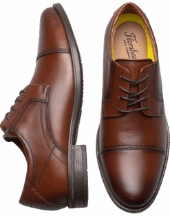Florsheim Midtown Cap Toe Lace Up Oxfords, Cognac