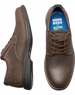 Nunn Bush Otto Plain Toe Oxfords, Brown