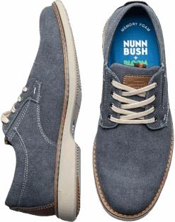 Nunn Bush Otto Canvas Plain Toe Oxfords, Gunmetal