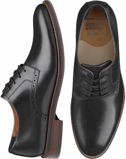 Johnston & Murphy Conrad 2.0 Plain Toe Oxfords, Black
