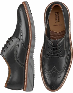 Johnston & Murphy Upton Wingtip Oxfords, Black