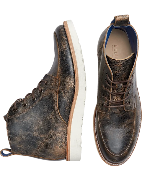 Bed Stu Lincoln Apron Toe Lace Up Boots, Brown 1 Bed Stu Lincoln Apron Toe Lace Up Boots, Brown