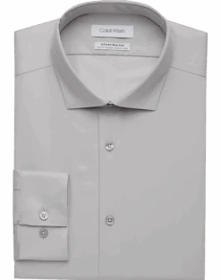 Calvin Klein Infinite Non-Iron Slim Fit Stretch Collar Dress Shirt, Pearl Gray
