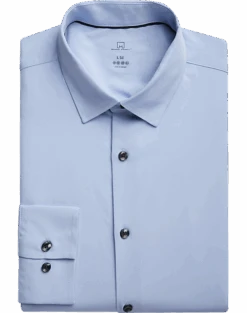 Michael Strahan Modern Fit Spread Collar Dress Shirt, Light Blue