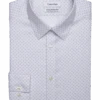 Calvin Klein Infinite Wrinkle Free Slim Fit Stretch Collar Dress Shirt, Iris Print