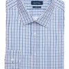 Nautica Slim Fit Four-Way Stretch Dress Shirt, Blue Plaid