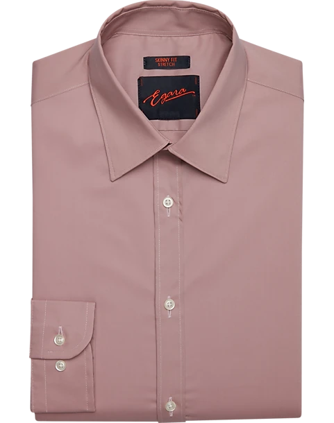 Egara Skinny Fit Point Collar Dress Shirt, Mauve 1 Egara Skinny Fit Point Collar Dress Shirt, Mauve