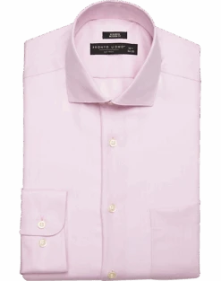 Pronto Uomo Modern Fit Spread Collar Dress Shirt, Pink Herringbone