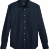 Awearness Kenneth Cole Slim Fit Sport Shirt, Navy Square Dot