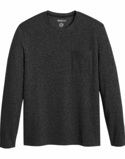 Awearness Kenneth Cole Slim Fit Crew Neck Long Sleeve T-Shirt, Black