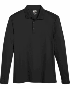 Joseph Abboud Modern Fit Luxe Cotton Polo, Black