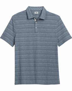 Joseph Abboud Modern Fit Polo, Slate Stripe