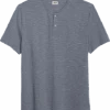 Joseph Abboud Modern Fit Short Sleeve Henley, Slate Stripe