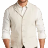 Joseph Abboud Modern Fit Canvas Vest, Beige