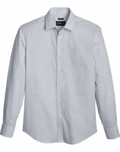 Awearness Kenneth Cole Slim Fit Sport Shirt, White Mini Moon