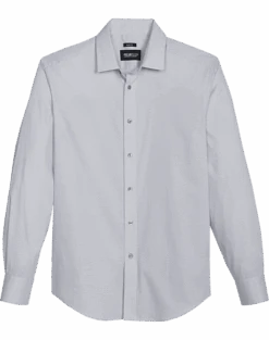 Awearness Kenneth Cole Slim Fit Spread Collar Sport Shirt, Light Blue Dot