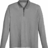 Michael Strahan Modern Fit Long Sleeve Polo, Gray