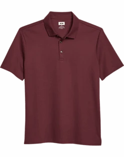 Joseph Abboud Modern Fit Luxe Cotton Polo, Burgundy