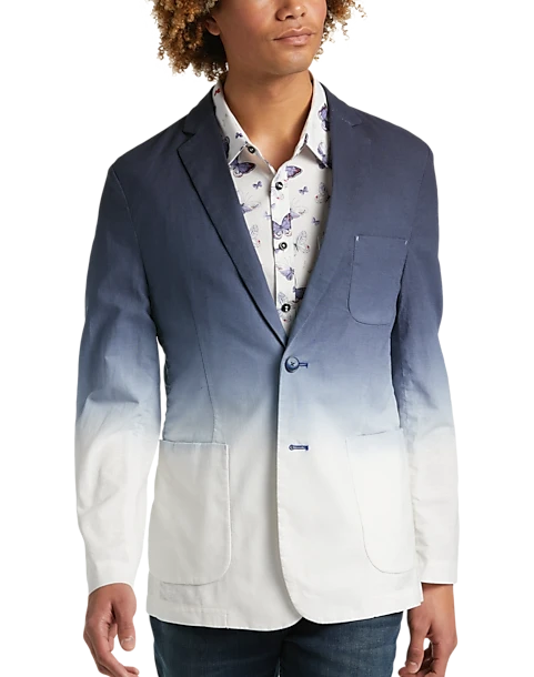 Paisley & Gray Slim Fit Blazer, Blue & White Ombre Tie Dye 1 Paisley & Gray Slim Fit Blazer, Blue & White Ombre Tie Dye