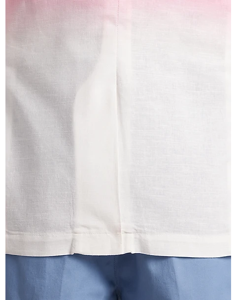 Paisley & Gray Slim Fit Linen Blazer, Red & White Tie Dye 2 Paisley & Gray Slim Fit Linen Blazer, Red & White Tie Dye - Image 2