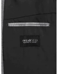 Awearness Kenneth Cole Modern Fit Soft Jacket, Gray Plaid -Quality Clothing Store MW40 6NFY 04 AWEARNESS KENNETH COLE MED GREY ALT2