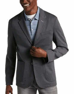 Awearness Kenneth Cole Modern Fit Notch Lapel Soft Jacket, Charcoal
