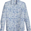 Jaymes Modern Fit Spread Collar Sport Shirt, Blue Paisley