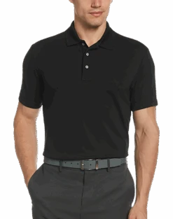 PGA Tour Classic Fit Airflux Polo, Black