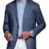 Johnston & Murphy Modern Fit Flex Knit Blazer, Navy Glen Plaid