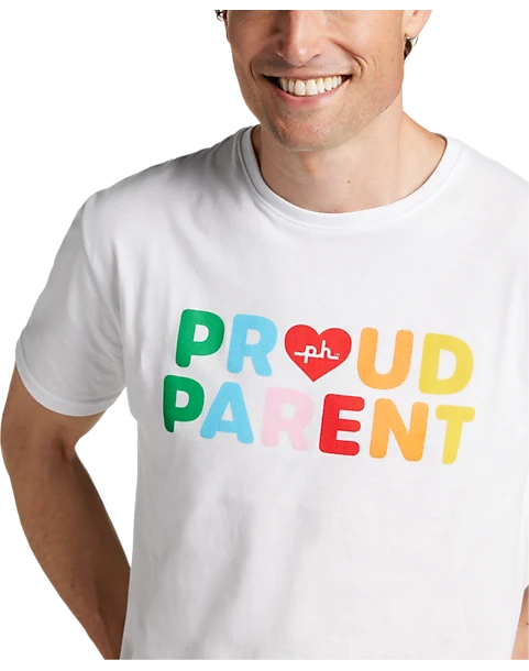 The Phluid Project Classic Fit Proud Parent Graphic Crew, White 2 The Phluid Project Classic Fit Proud Parent Graphic Crew, White - Image 2