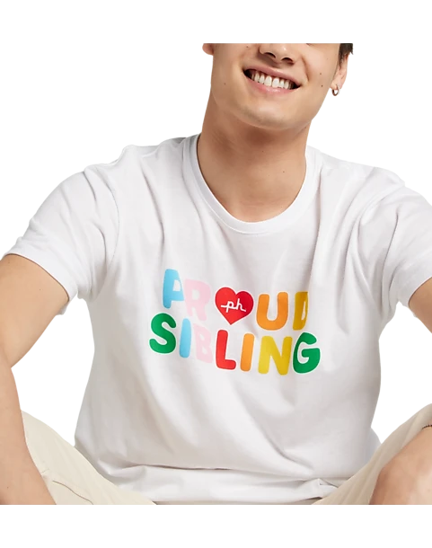 The Phluid Project Classic Fit Proud Sibling Graphic Crew, White 2 The Phluid Project Classic Fit Proud Sibling Graphic Crew, White - Image 2