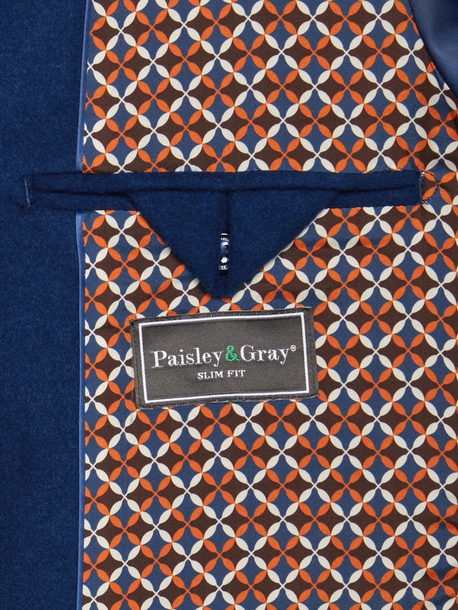 Paisley & Gray Topcoat, Sapphire Blue 2 Paisley & Gray Topcoat, Sapphire Blue - Image 2