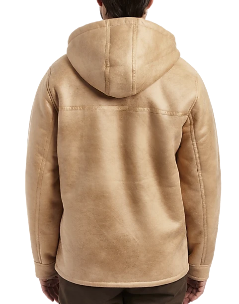 Rainforest Classic Fit Faux Nubuck Hooded Jacket, Cognac 2 Rainforest Classic Fit Faux Nubuck Hooded Jacket, Cognac - Image 2