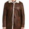 Rainforest Classic Fit Faux Nubuck Barn Coat, Cognac