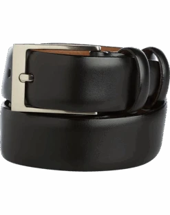 Men's Wearhouse Double-Loop Full-Grain Leather Dress Belt, Cognac