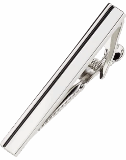 Pronto Uomo Polished Silver-Tone Tie Bar