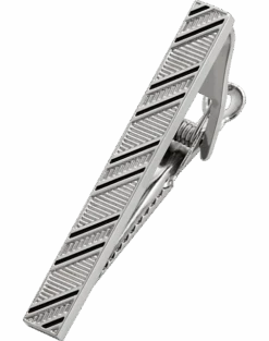 Joseph Abboud Tie Bar, Silver Stripe